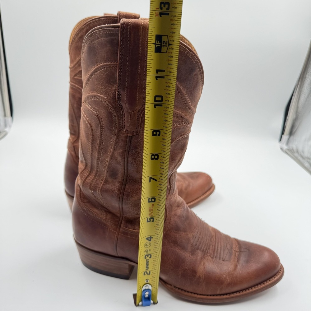Tecovas Western Boots Mens Size 9D Brown Leather Cowboy Round Toe Pull On 1000 - Picture 16 of 16